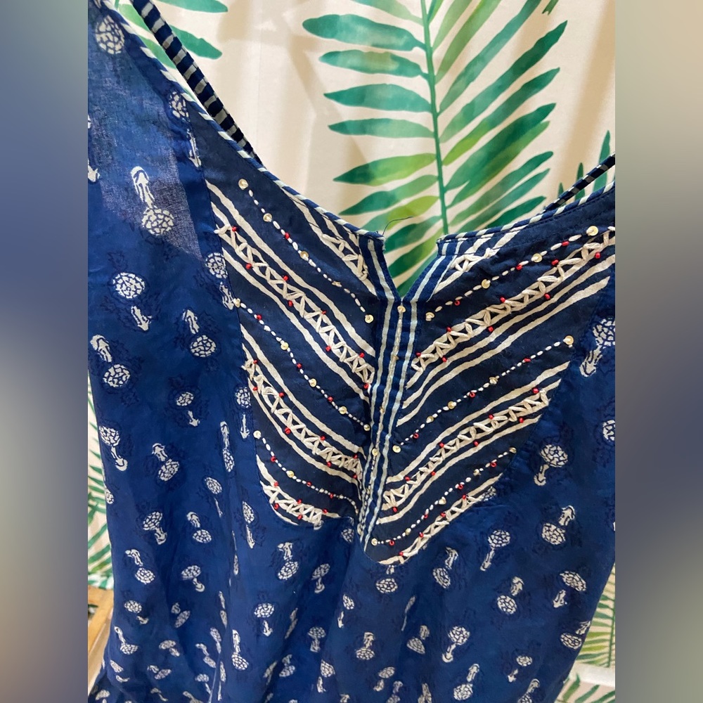 IMARA Indigo Cotton Kurta. - Picture 4 of 7